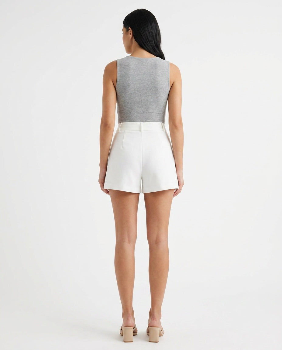 Marisol | Straight-Leg Stretch Bermuda Shorts