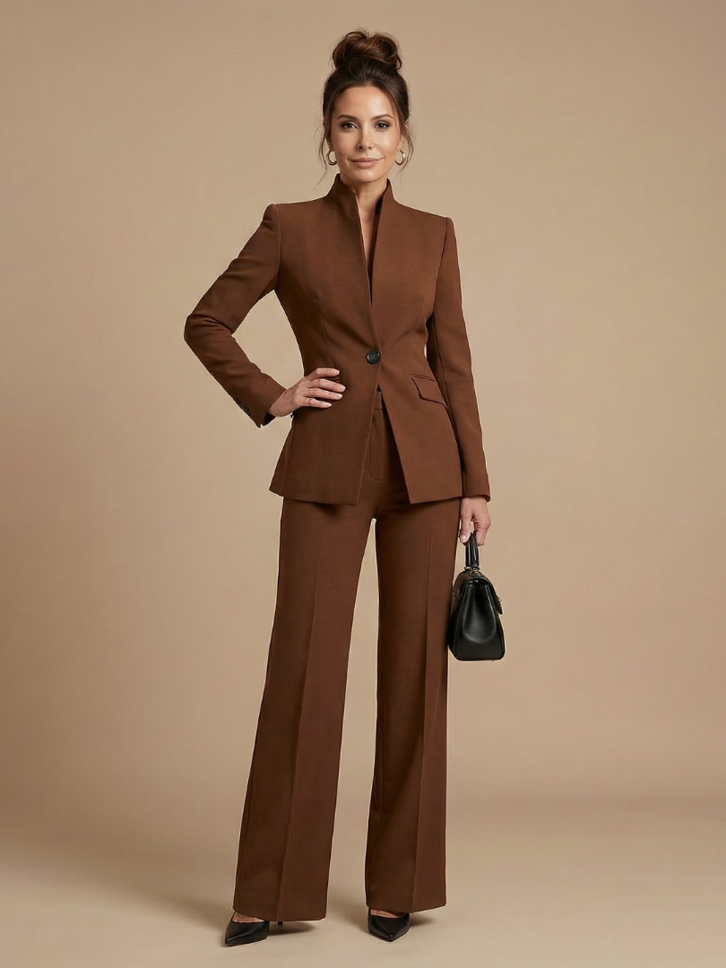 Paloma | Structured Stand Collar Tailored Suit Set