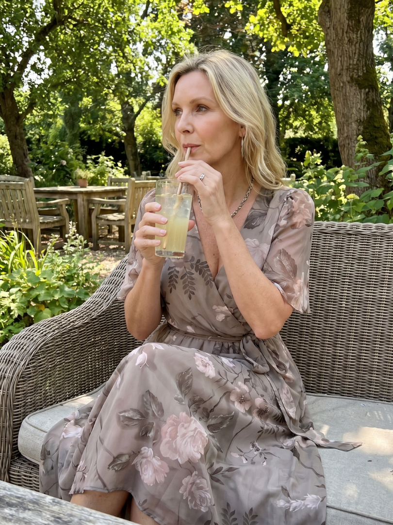 Hazel | Flutter Sleeve Gathered Waist Floral Midi Dress