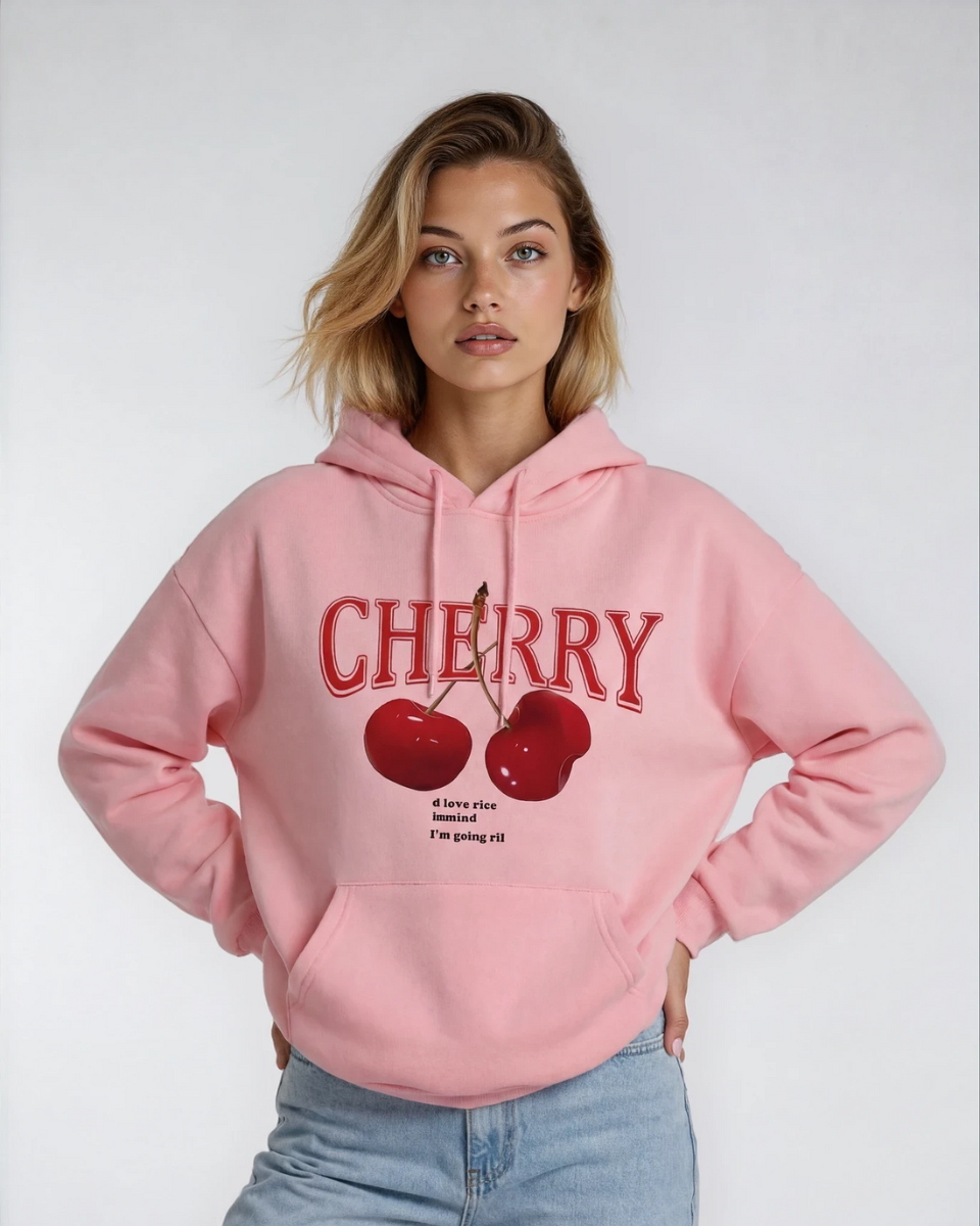 Megan | Printed Cherry Hoodie