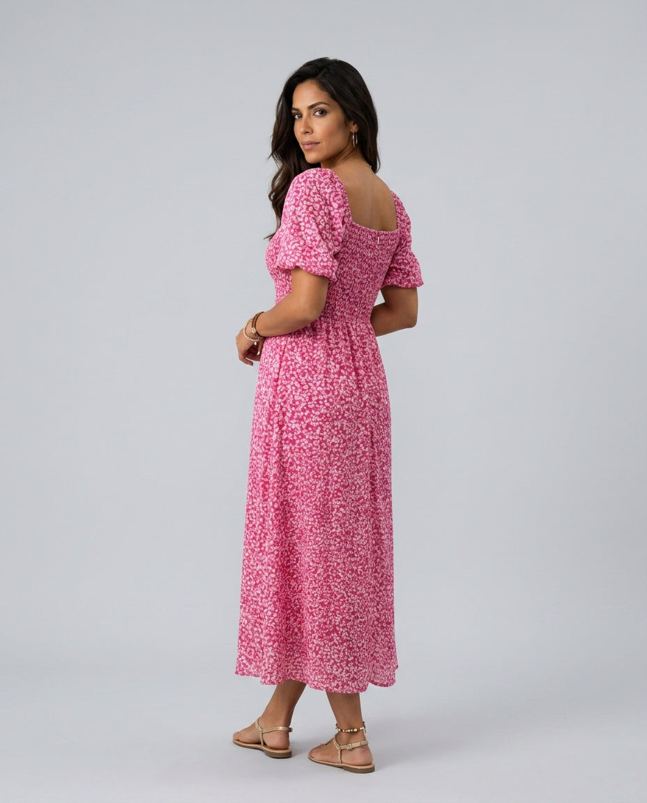 Jimena | Ditsy Floral Print Plus Size Maxi Dress