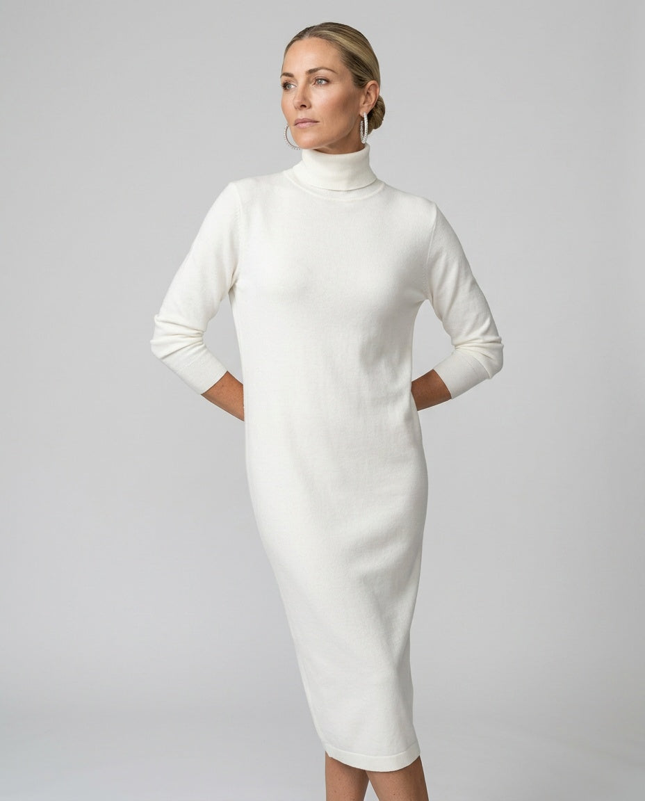 Harlow | Knit Turtleneck Midi, Relaxed Fit