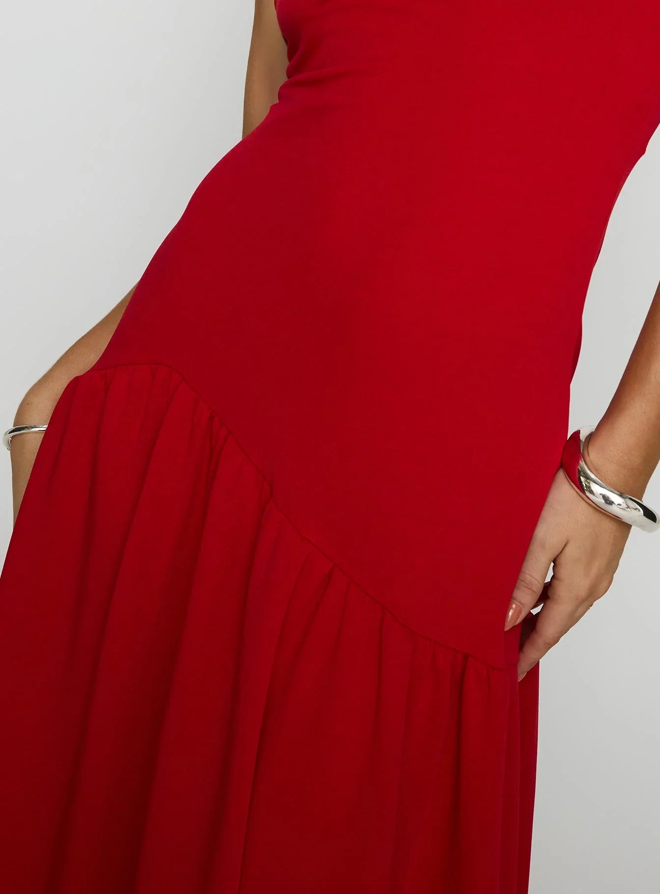 Greta | Strapless Pleated Maxi Dress