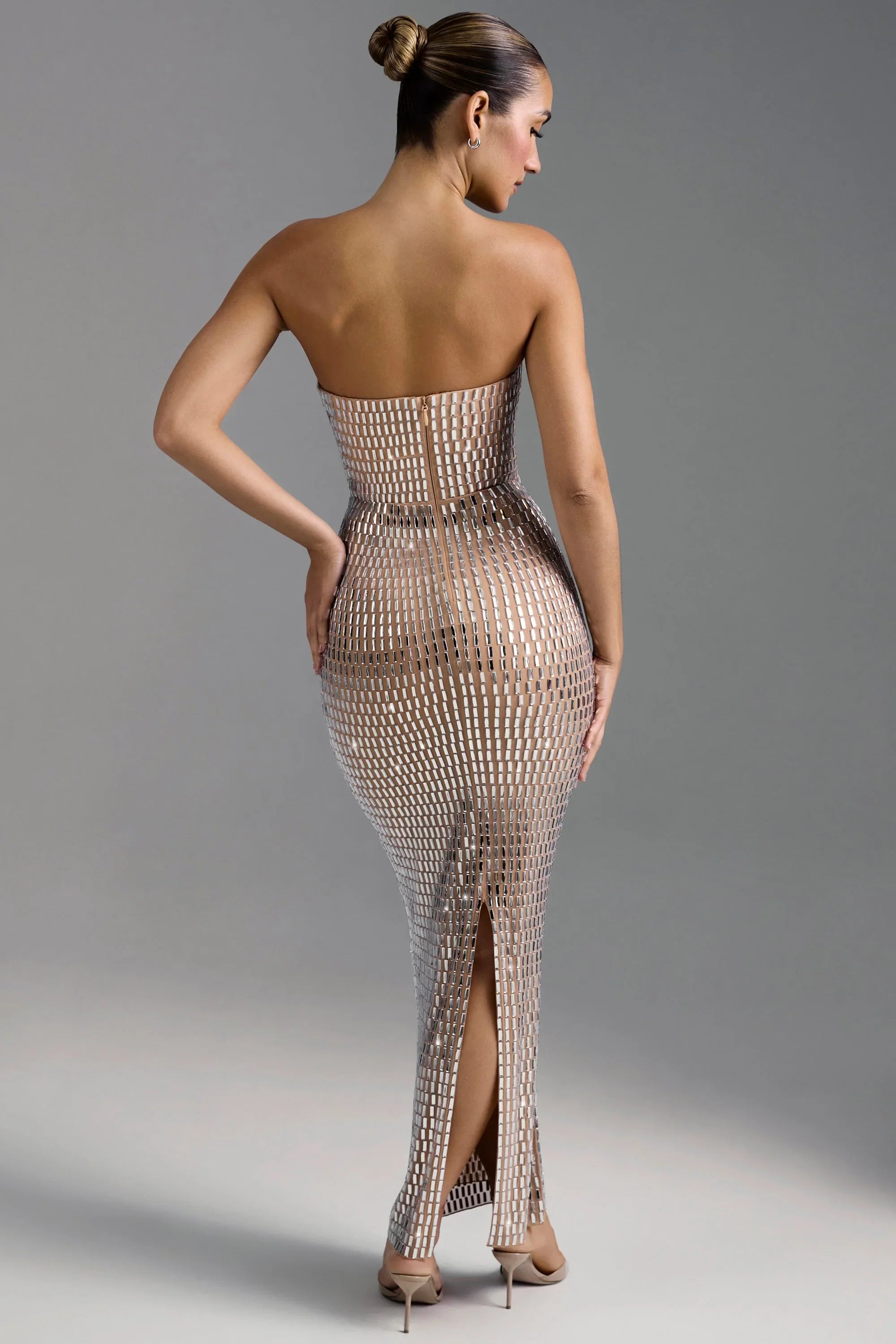 Adèle | Embellished Strapless Bandeau Maxi Dress