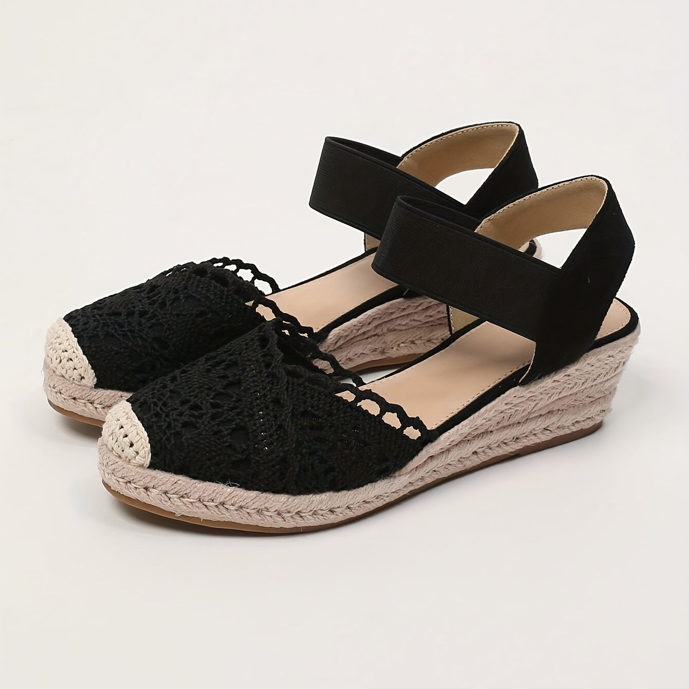 Orina | Crochet Espadrille Wedge Sandals