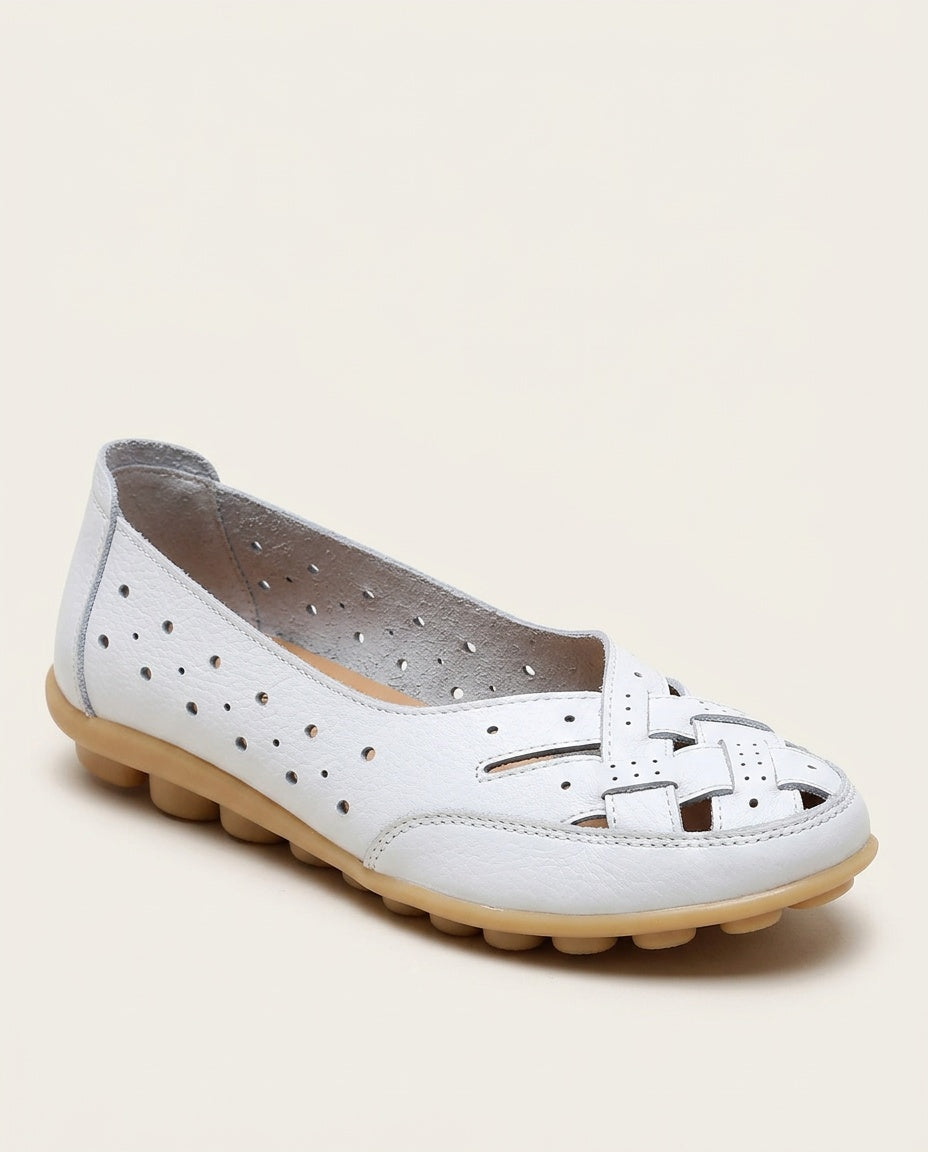 Amara | Perforated Leather Loafers