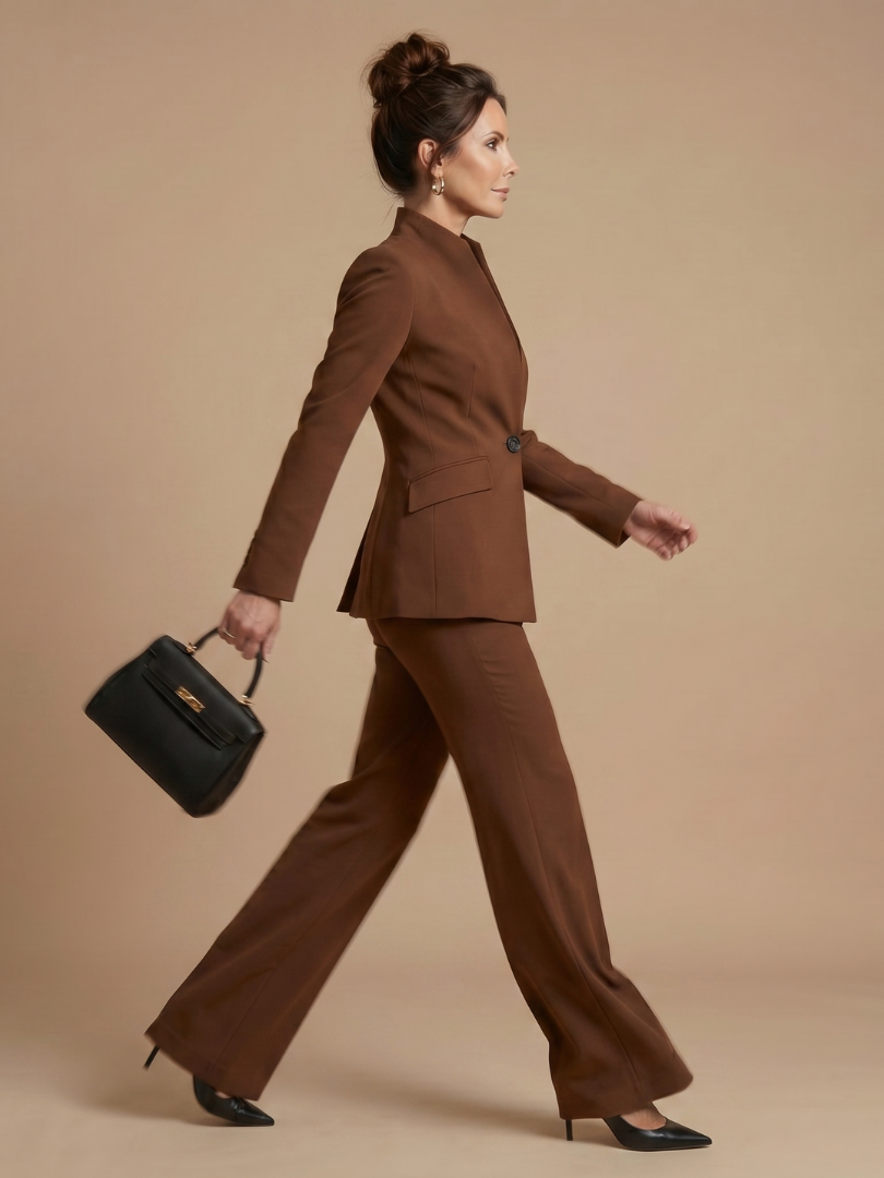 Paloma | Structured Stand Collar Tailored Suit Set