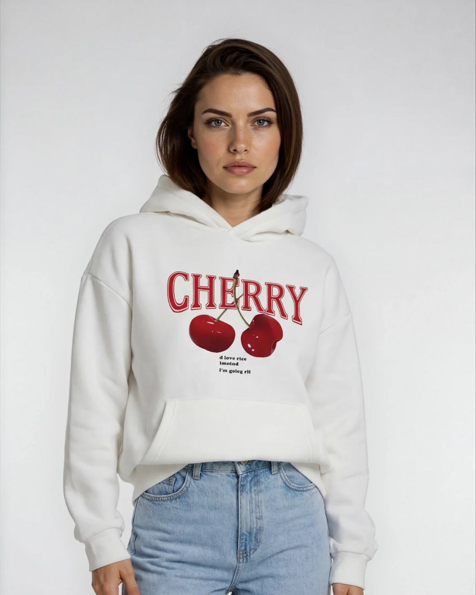 Megan | Printed Cherry Hoodie
