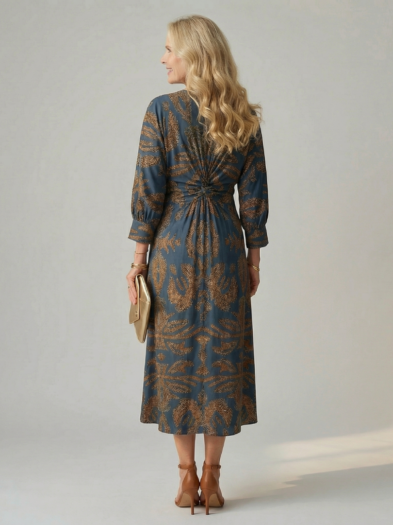 Gemma | Natural Wrap Midi Dress