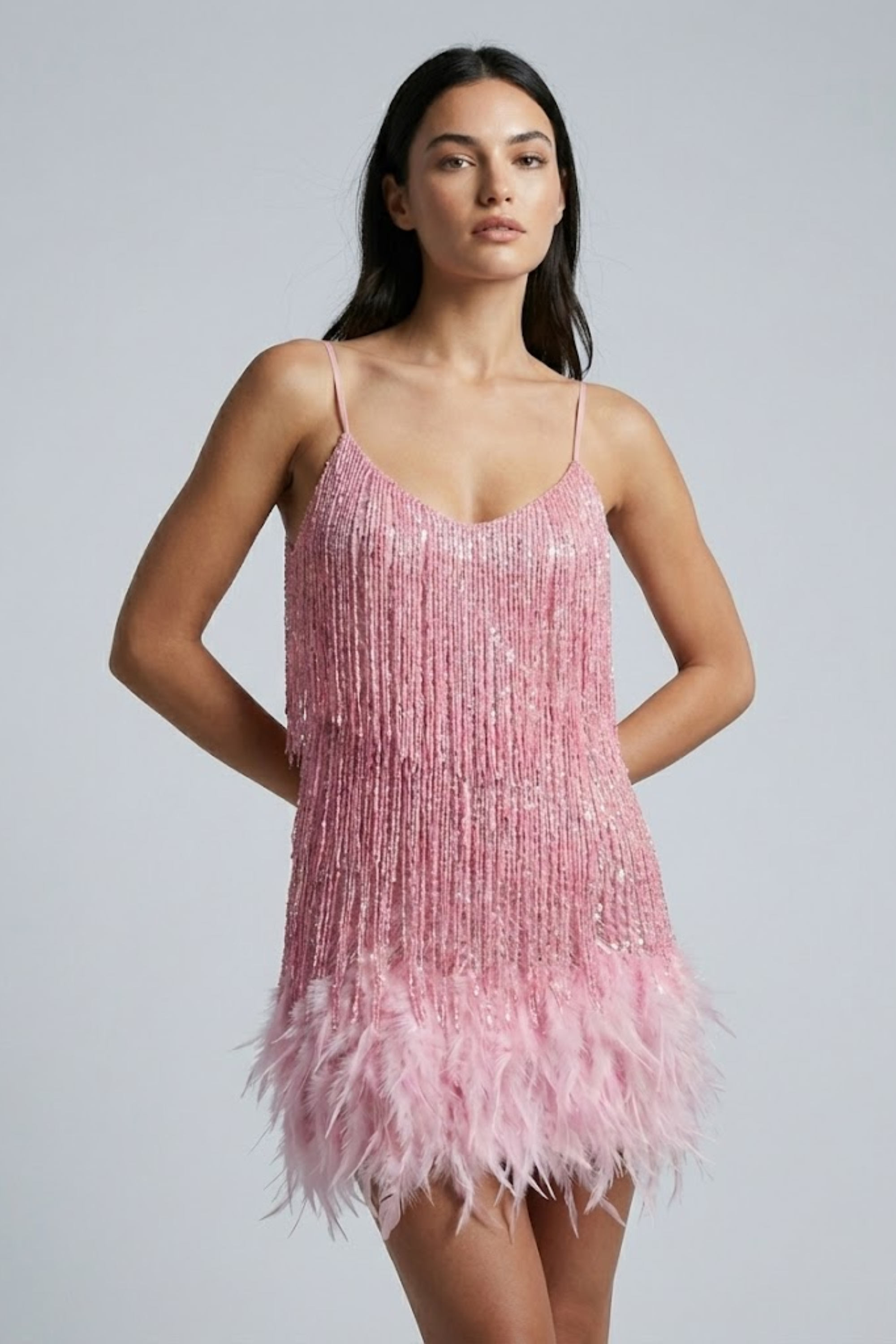 Jane | Feather Mini Dress