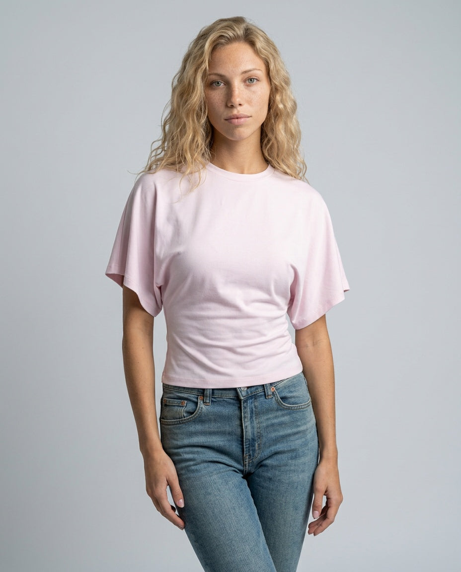 Anais | Cropped Ruched Wide-Sleeve Top