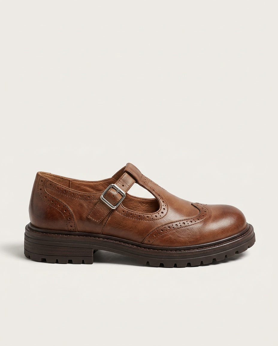 Florence | Adjustable T-Bar Mary Jane Flats
