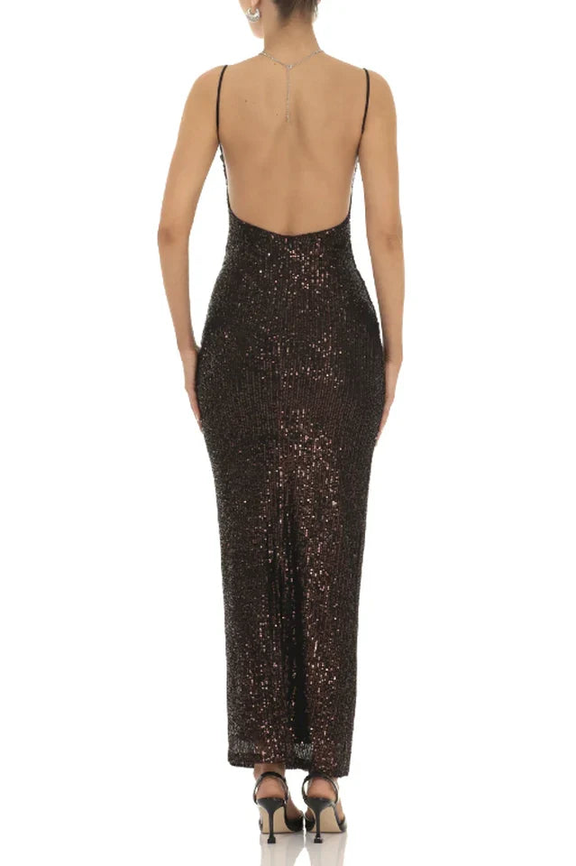 Lysette | Sequin Bodycon Maxi Dress