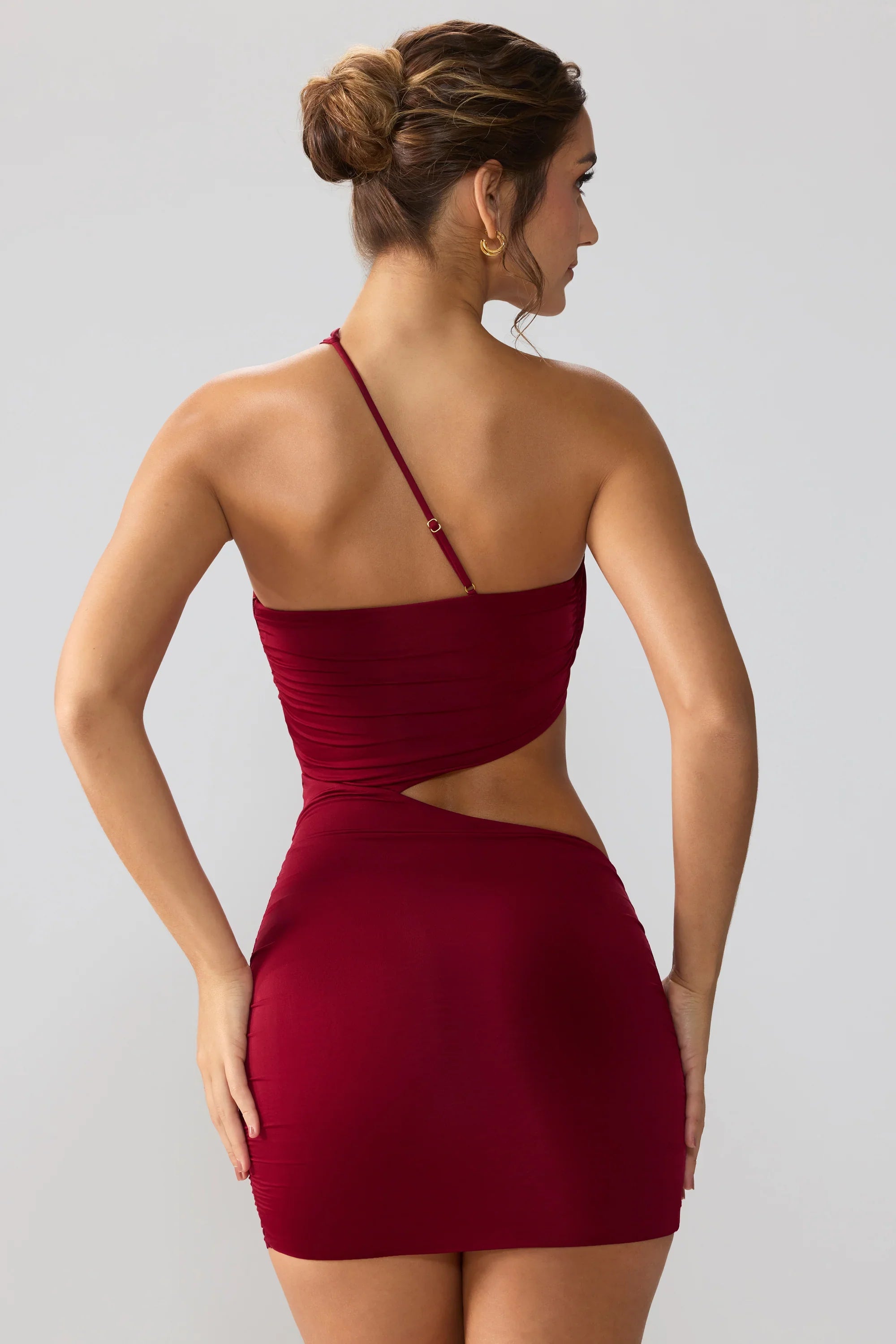 Odette | Ruched Cut-Out Mini Dress
