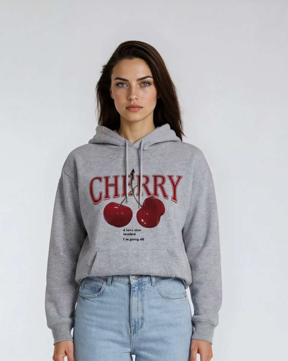Megan | Printed Cherry Hoodie