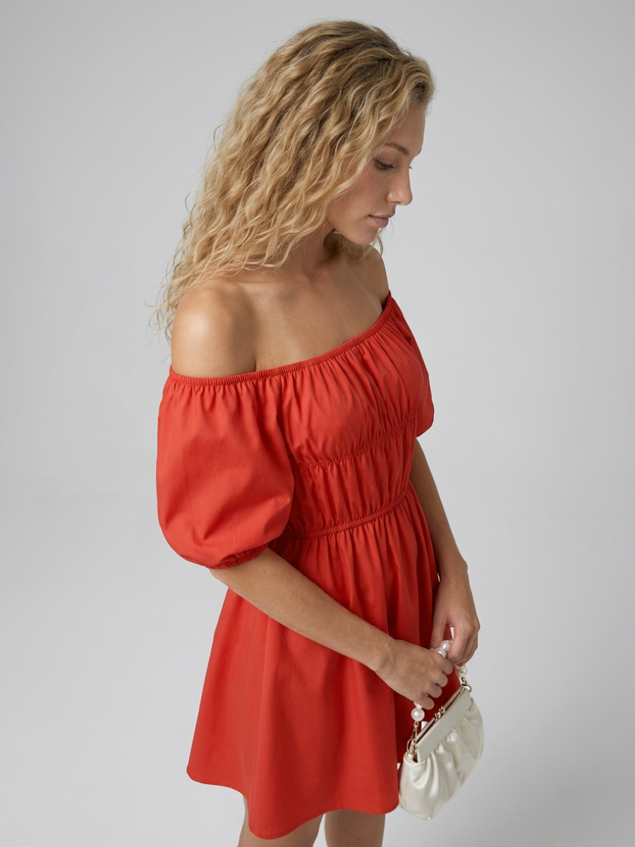 Madison | Off-Shoulder Mini Dress with Puff Sleeves