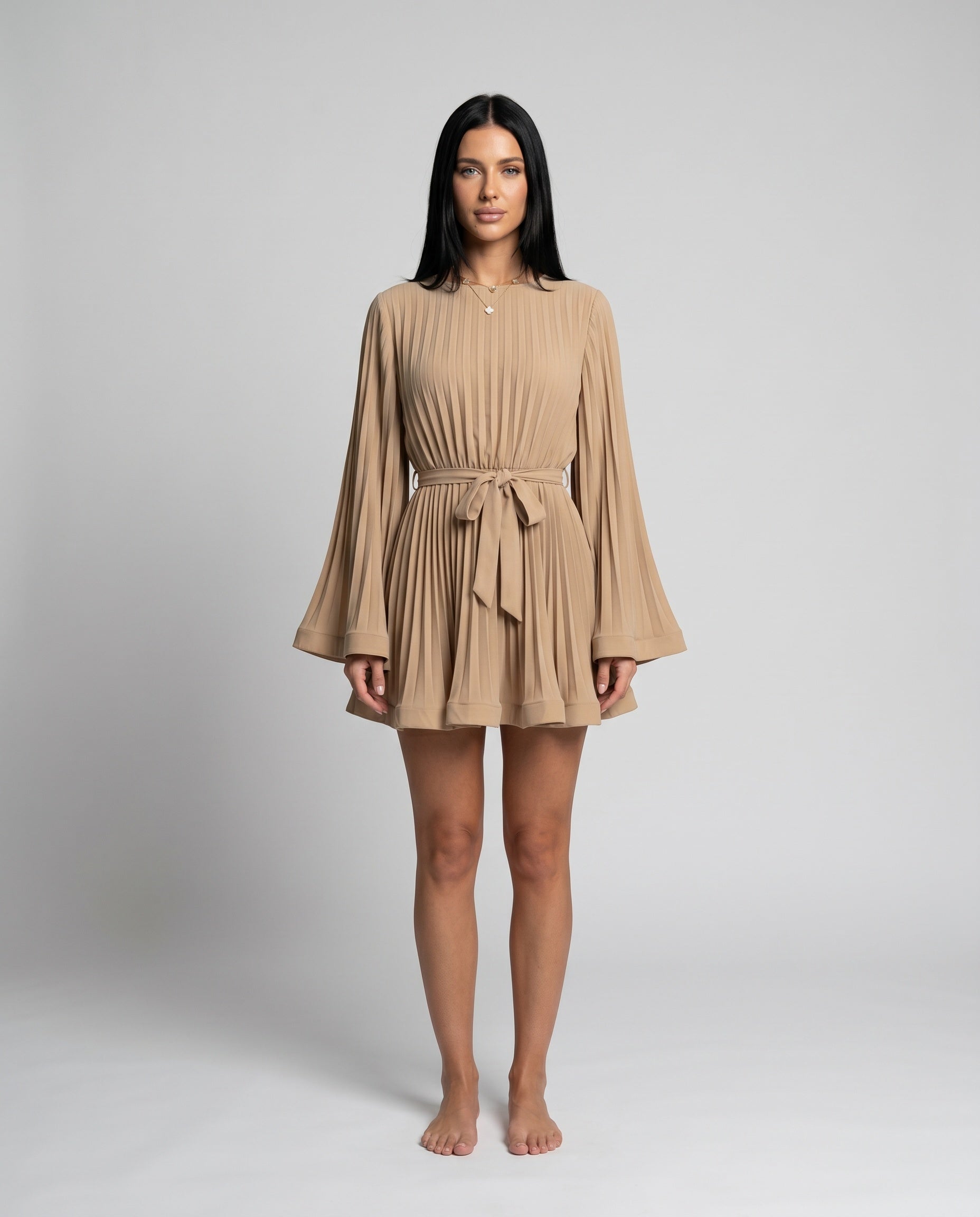 lottie mini dress Women's Pleated Ruffle Wedding Guest STAUD, Wells Dress in The mini length offers Online Dresses Color:Cornflower Blue Margarita Ditsy