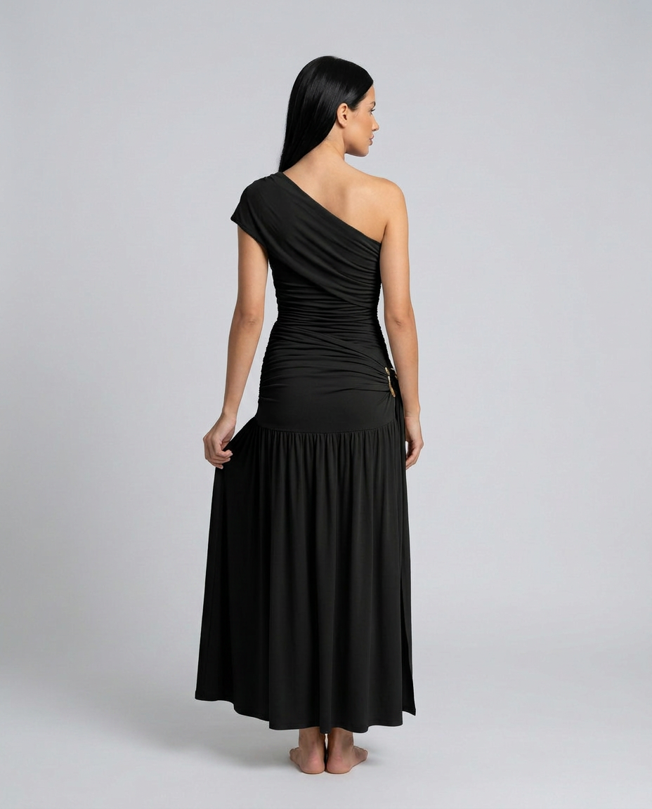 Miranda | One-Shoulder Ruched Maxi Dress