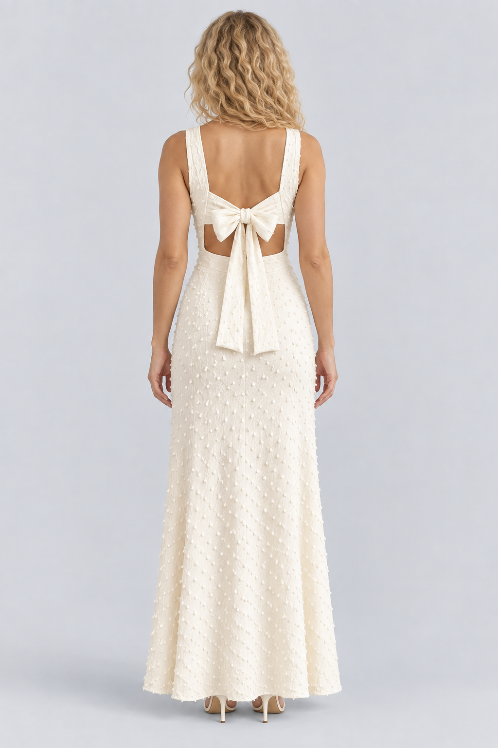 Alyce | Maxi Dress with Open Back and Bow Detail