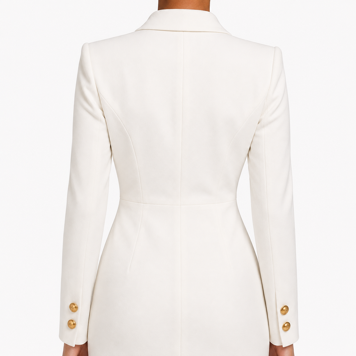 Ada | Double-Breasted V-Neck Midi Dress