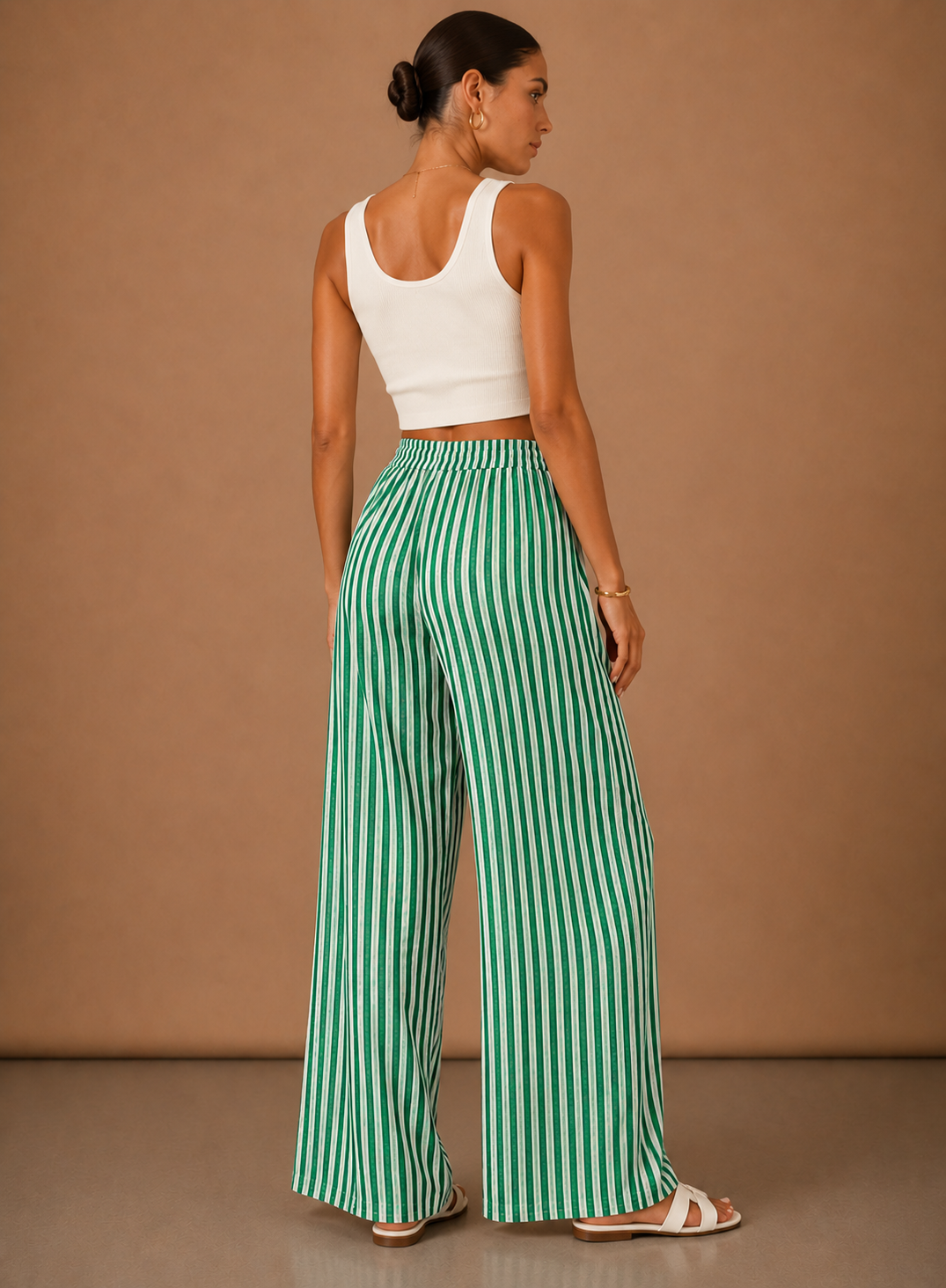 Willa | Striped Relaxed Wide-Leg Trousers