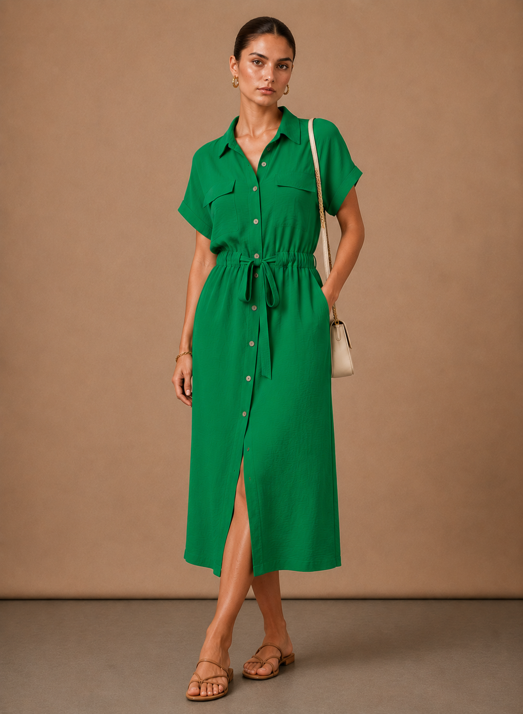 Gemma | Sleeveless Soft Drape Formal Midi Dress