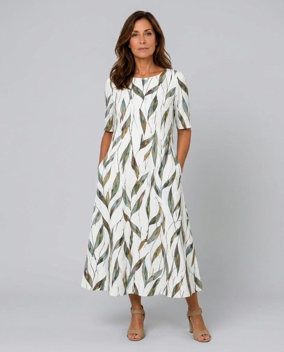 Marina | Floral Print Midi Dress