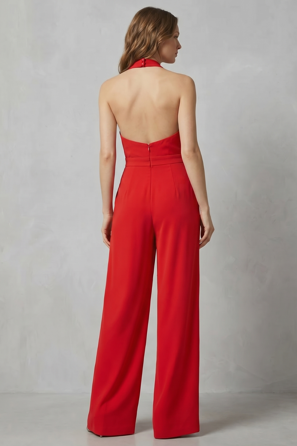 Liv | Backless Halter Wide-Leg Jumpsuit