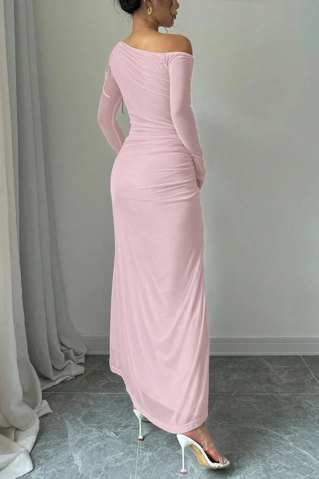 Quinn | Long Sleeve Asymmetric Bodycon Mini Dress