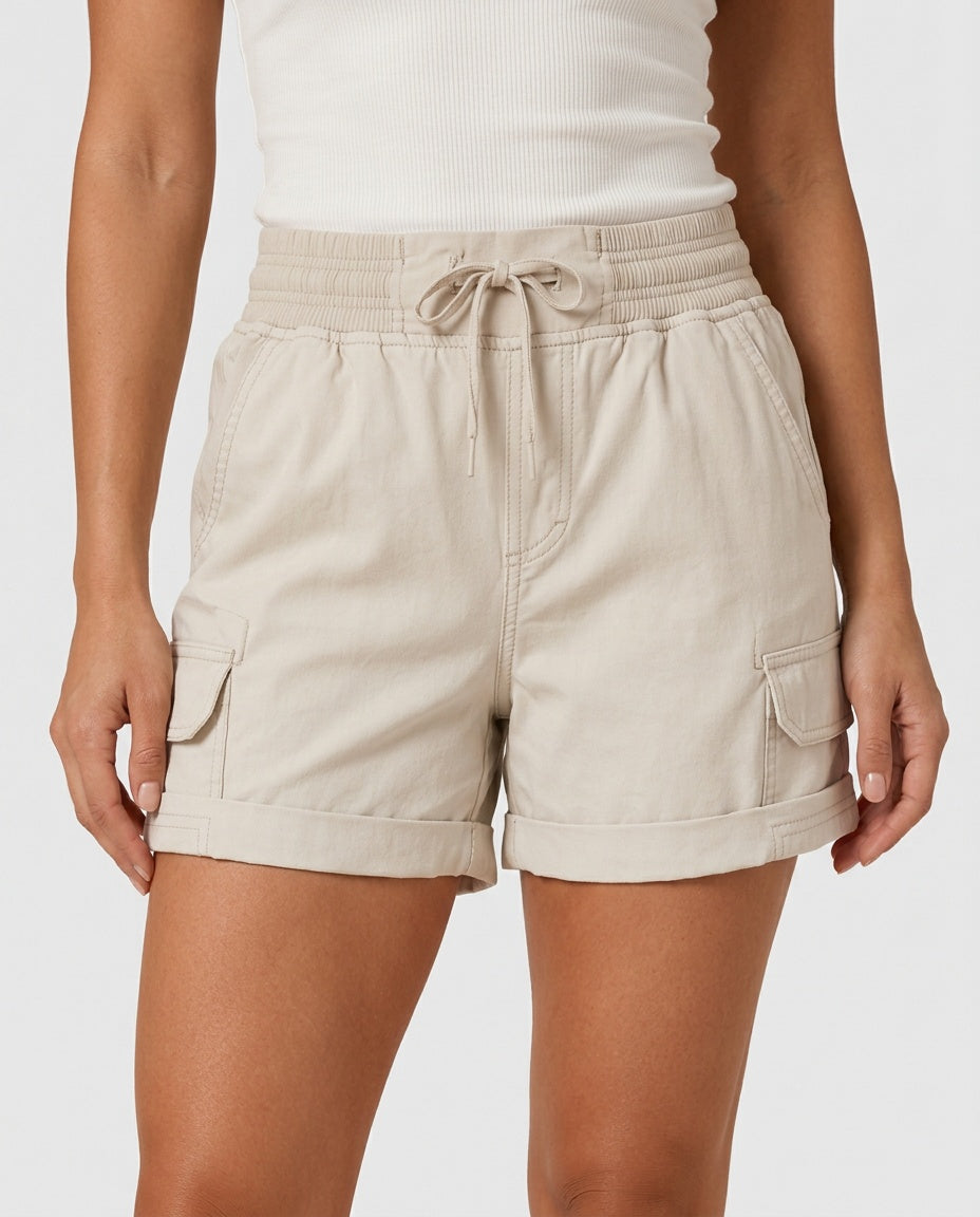 Isolde | Relaxed Cargo Shorts with Drawstring & Flap Pockets