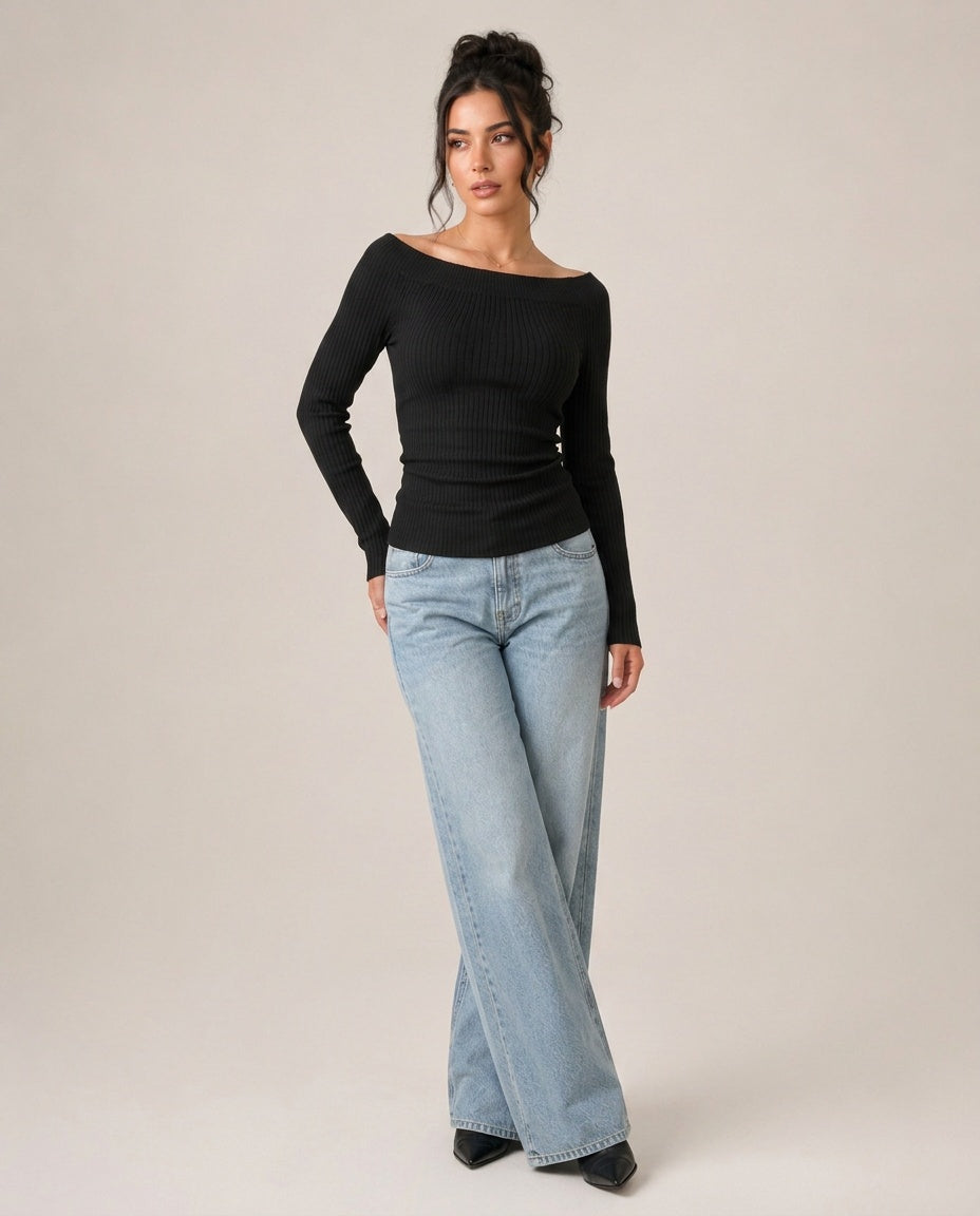 Solange | Off-Shoulder Pleated Top