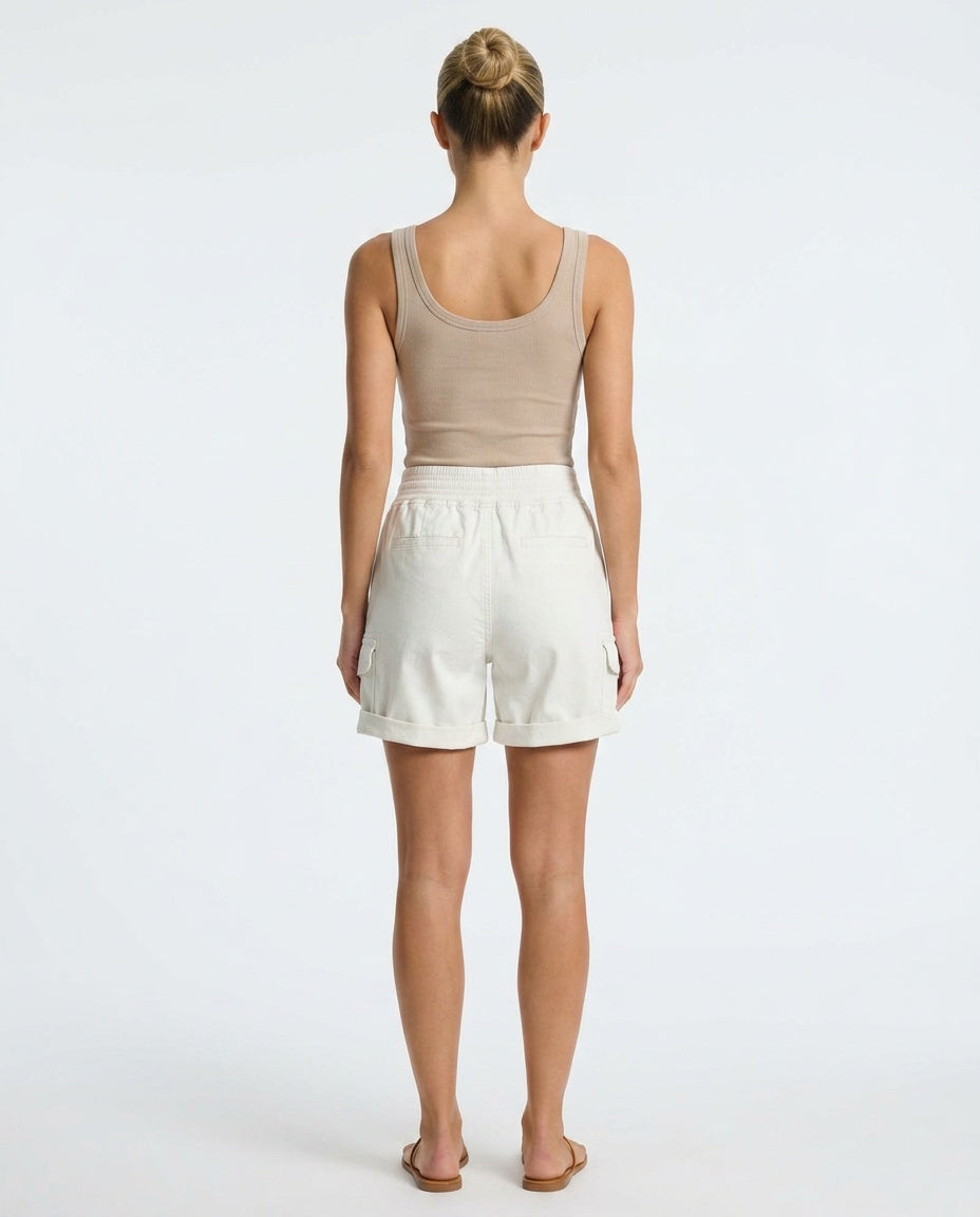 Isolde | Relaxed Cargo Shorts with Drawstring & Flap Pockets