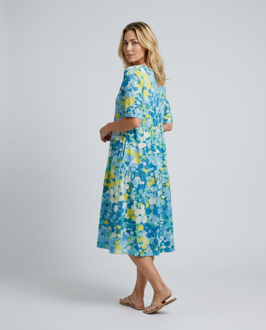 Winnie | Floral Print A-Line Midi Dress