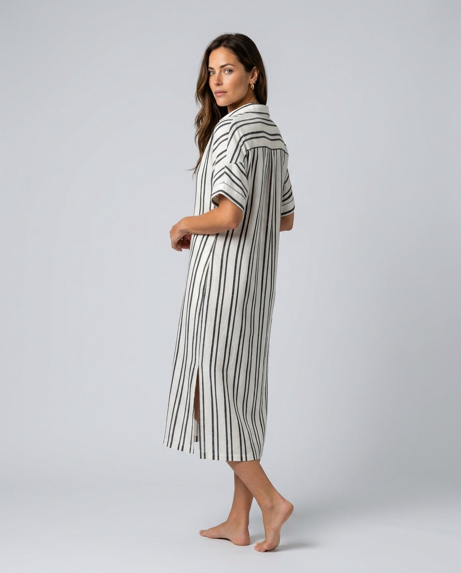 Anais | Relaxed Shape Striped Midi Dress