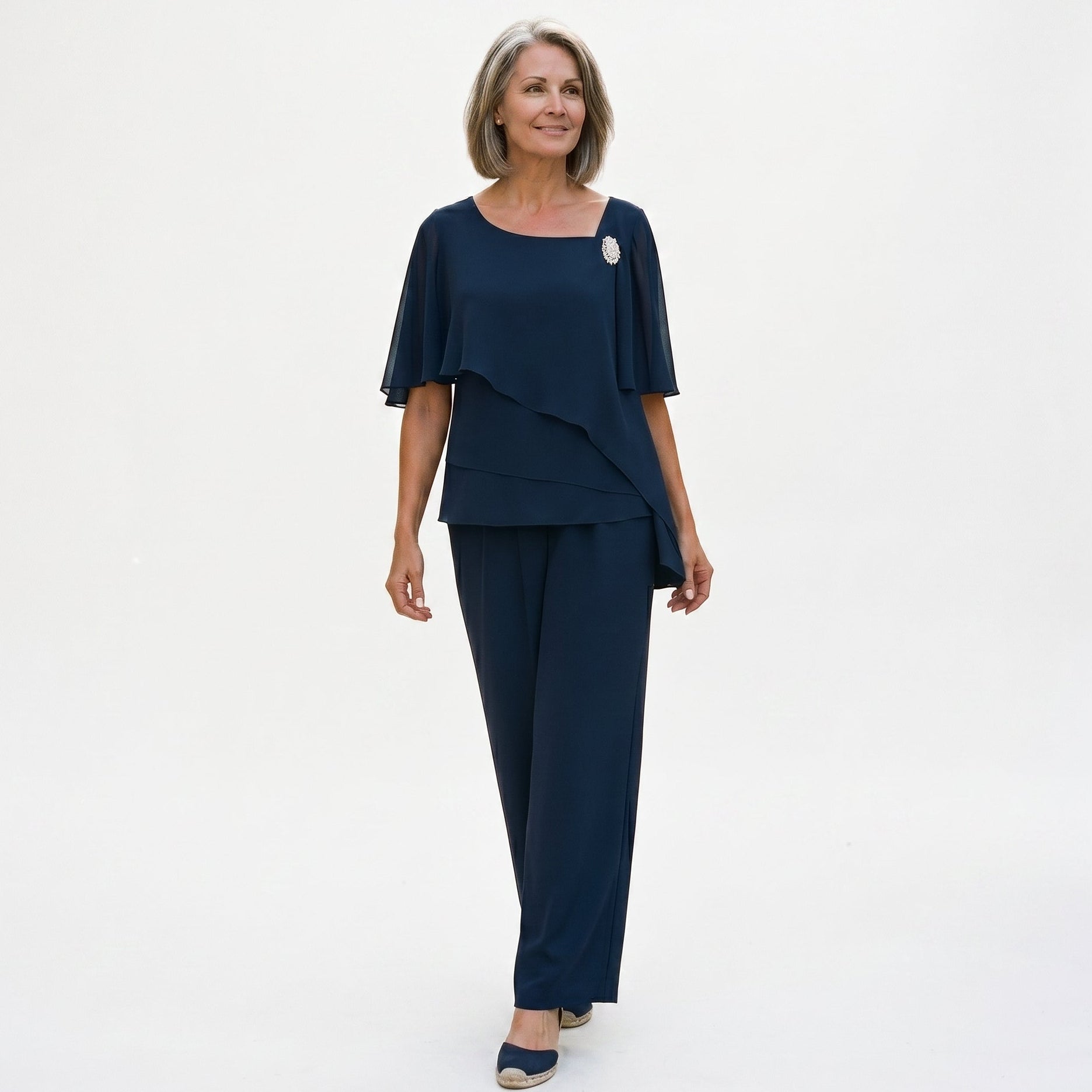 Margot | Tailored Navy Blue Pant Suit Set