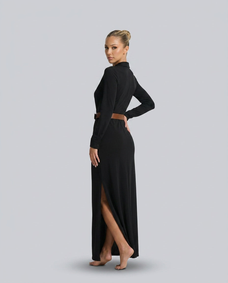 Kinsley | Ruched Stretch Bodycon Maxi Dress