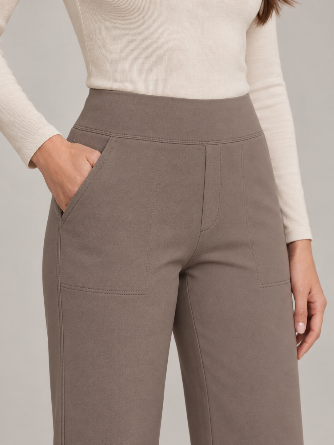 Marisol | Wide-Leg Elastic-Waist Pull-On Trousers
