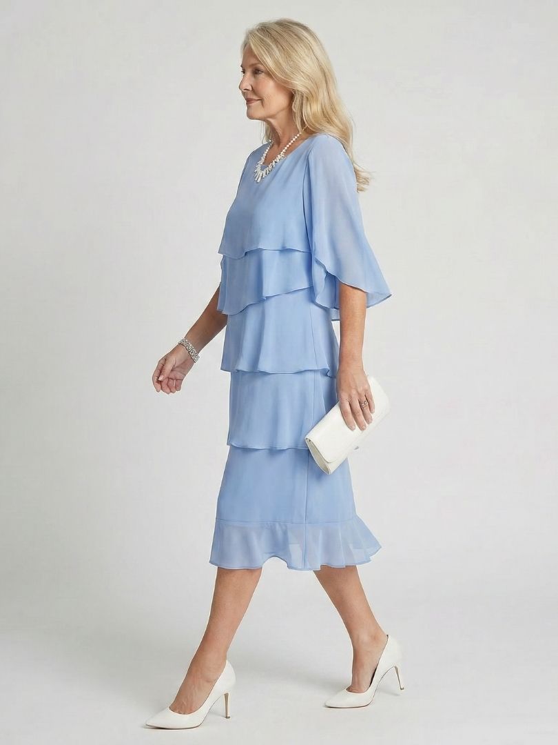 Malena | Tiered Layered Midi Dress