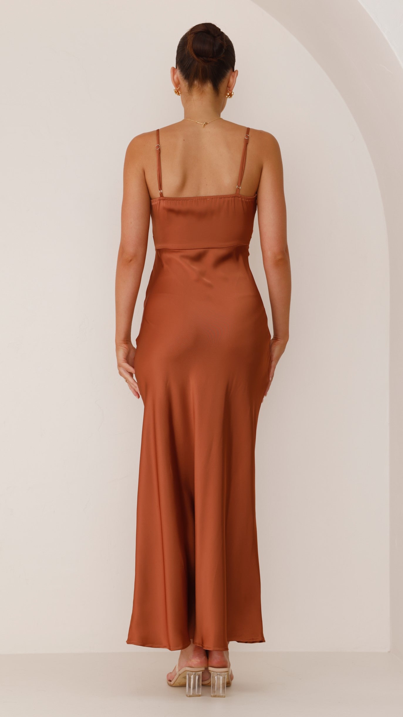 Britte | Satin Maxi Dress with Side Slit