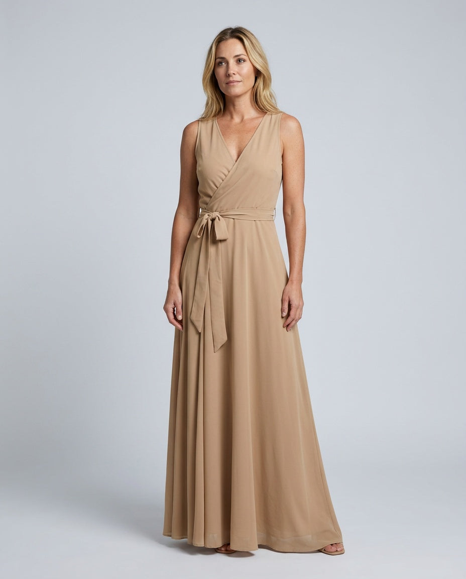 Céline | Sleeveless Wrap Maxi Dress