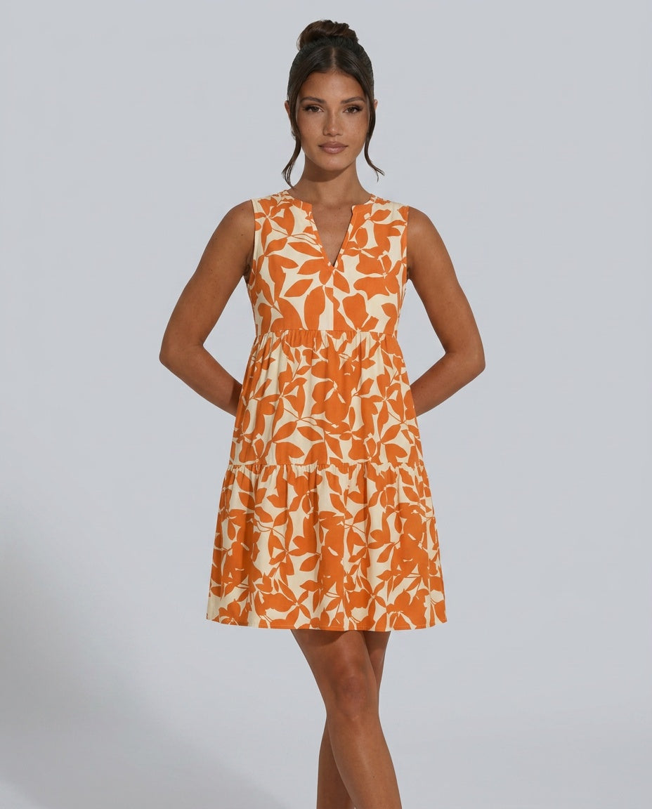 Valentina | Botanical Floral Tiered Mini Dress