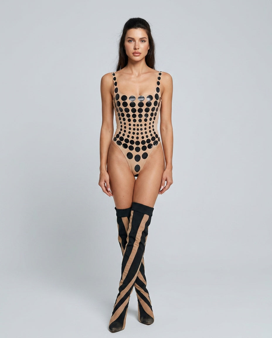 Fleur | Polka Dot Printed Bodysuit