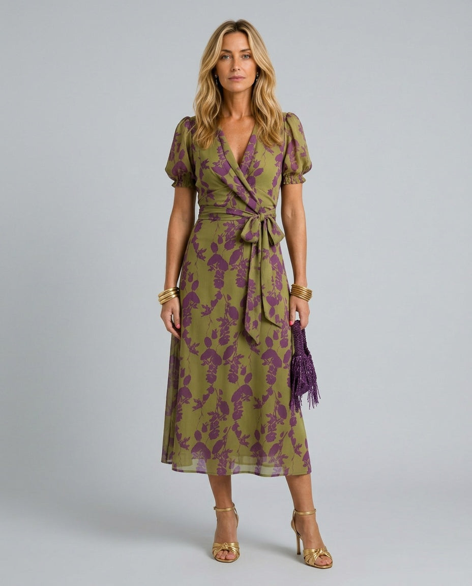 Adriana | Relaxed Floral Print Midi Dress