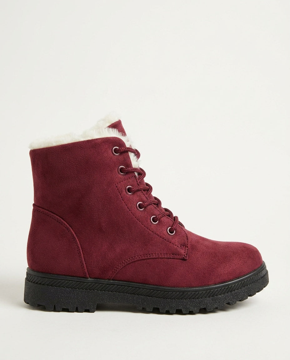 Elodie | Leather-Look Side Zip Ankle Boots