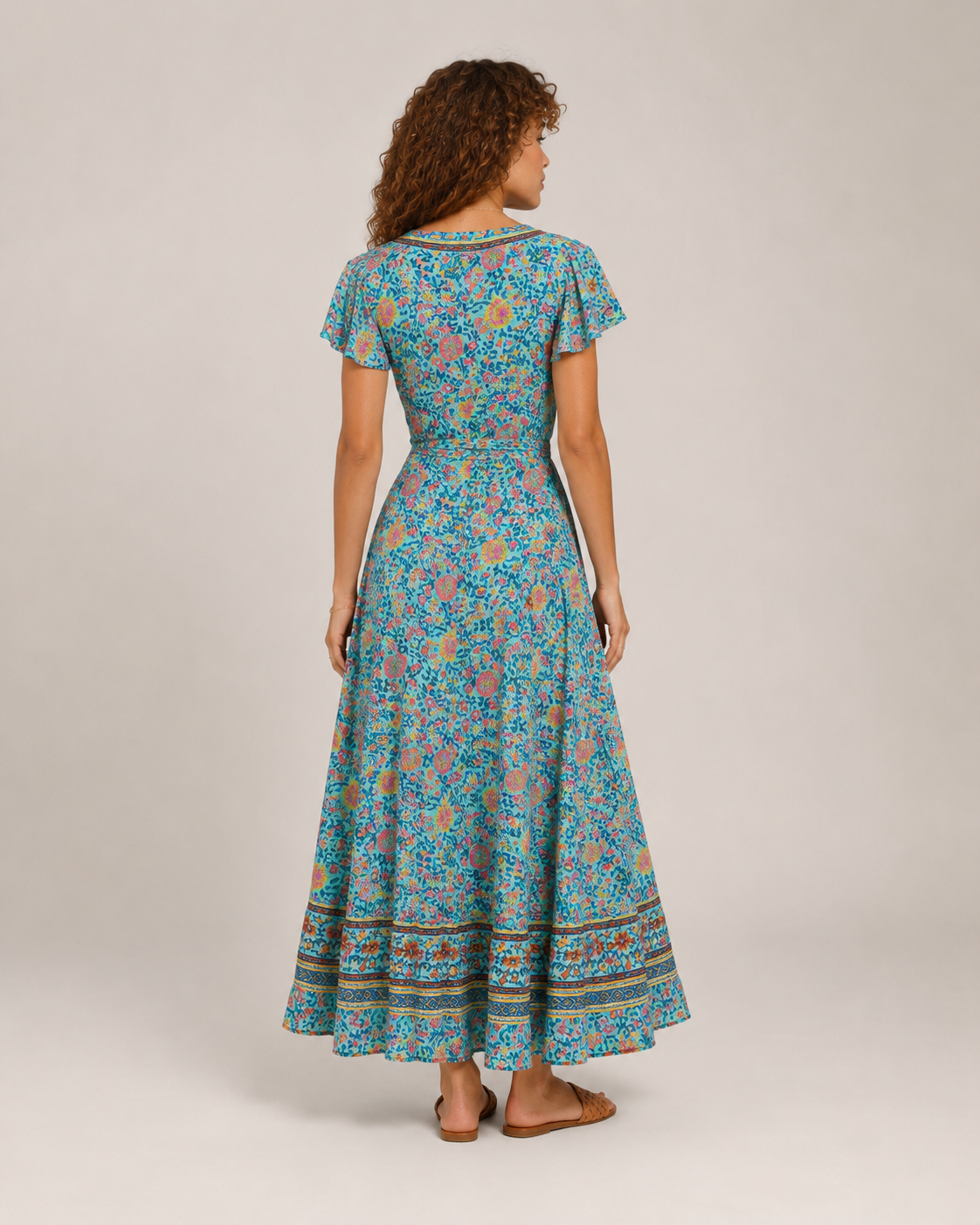 Ellie | Boho Wrap High Split Maxi Dress
