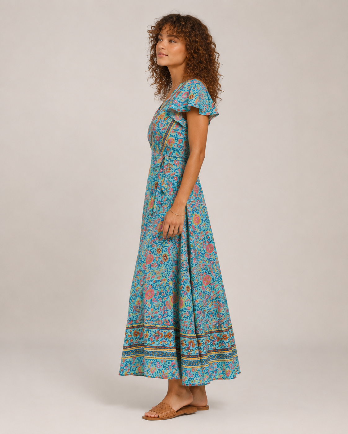 Ellie | Boho Wrap High Split Maxi Dress