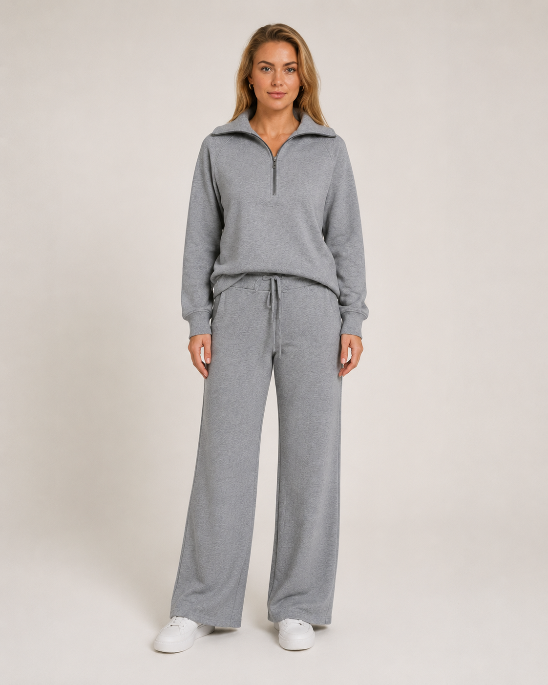 Giselle | Wide-Leg Zip-Collar Lounge Set