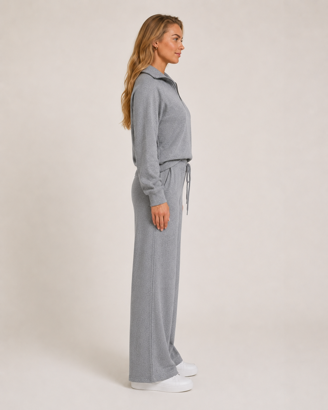 Giselle | Wide-Leg Zip-Collar Lounge Set