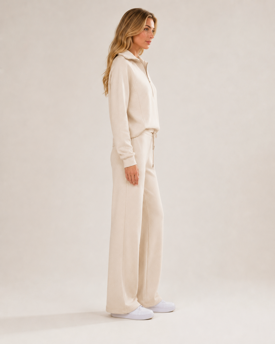Giselle | Wide-Leg Zip-Collar Lounge Set