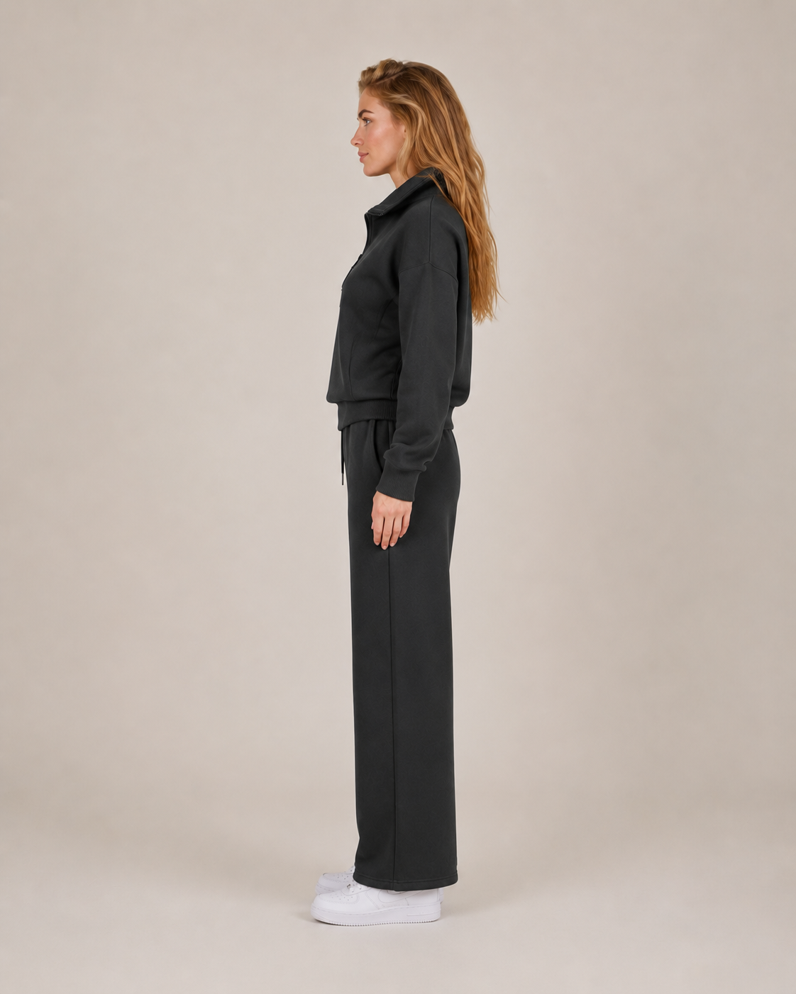 Giselle | Wide-Leg Zip-Collar Lounge Set
